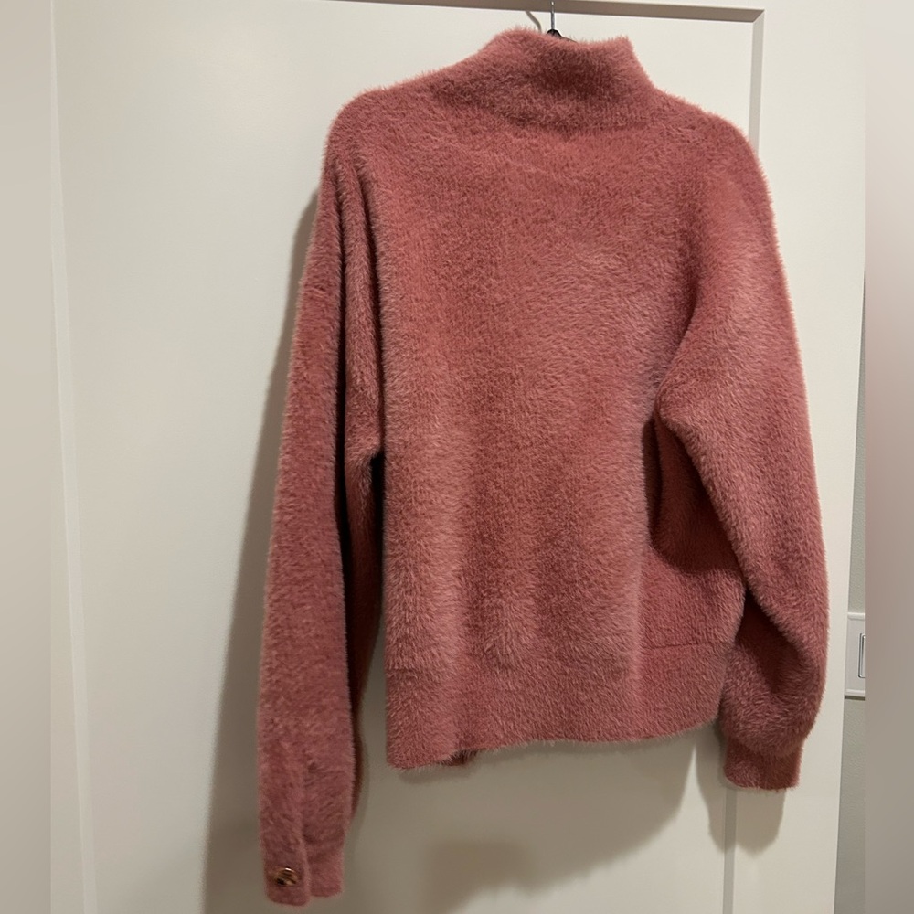 Anthropologie Mauve Eyelash Jacket - Picture 7 of 9